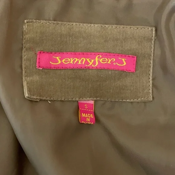 Jennifer J Corduroy W/Fur Trim Jacket Sz S - Picture 6 of 8